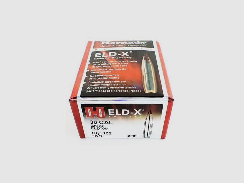 Hornady ELD-X – Caliber .308 Win | 220 Grain #3078