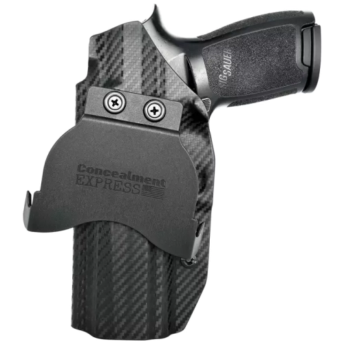Rechte Außenholster für Sig Sauer P320 Full Size, RH OWB Kydex, Farbe: Carbon