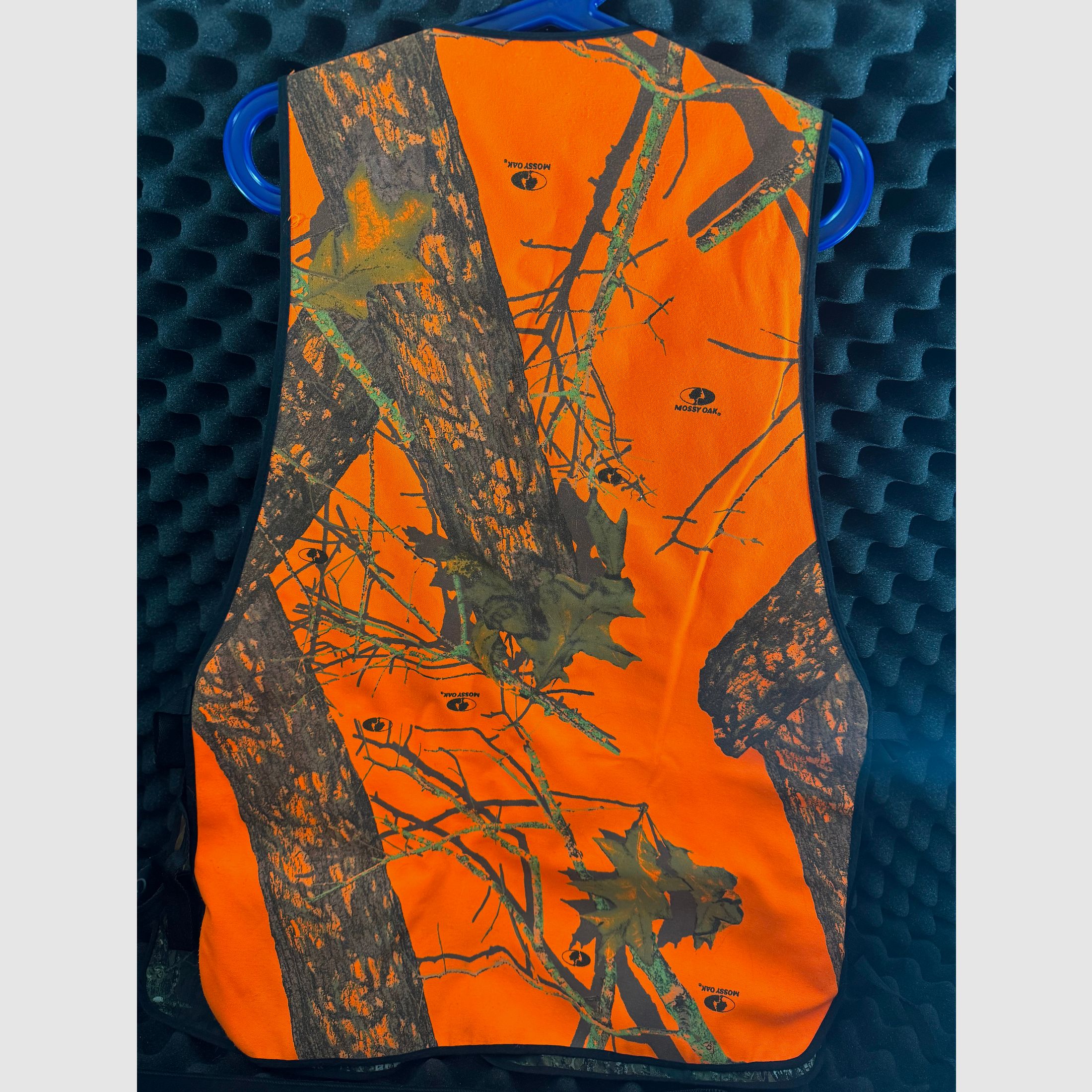 Wende-Weste Warnweste, Mossy Oak, Orange und Tree, Größe 58 - 62 einstellbar.