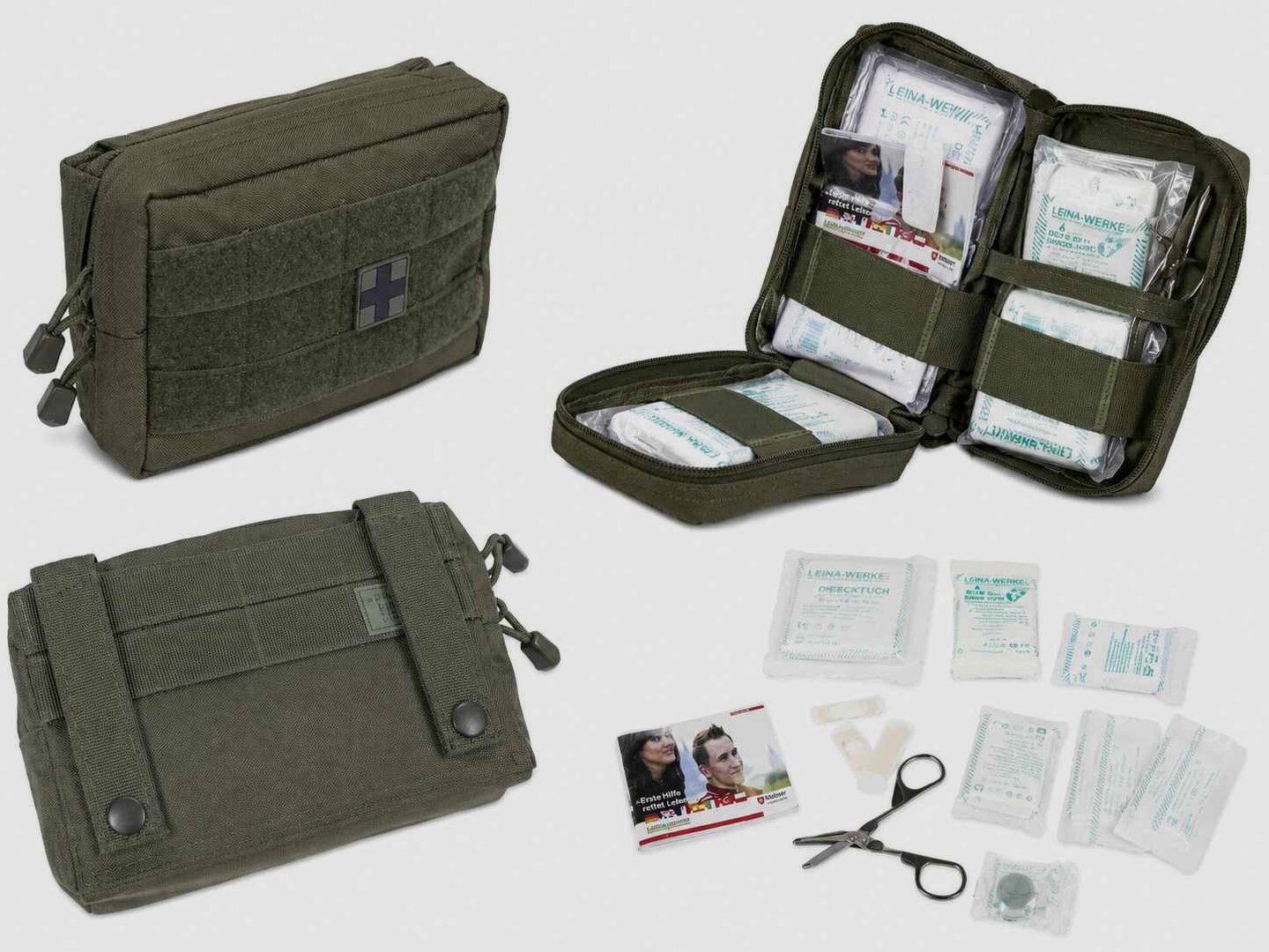 Mil-Tec First Aid Set Leina Pro 25 pcs Small Olive #16025301 | Tactical First Aid Kit