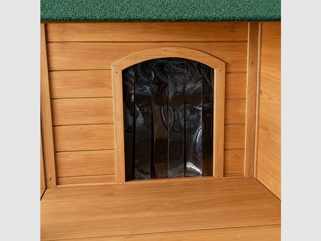 Holz-Nische für Hund mit Terrasse - Größe XL, Bild 6 von 15