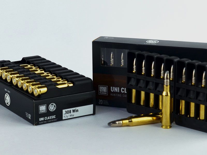 RWS .308 Winchester, UNI-Classic 180grs 1 verpakking (20 schoten à €3,49 per stuk)