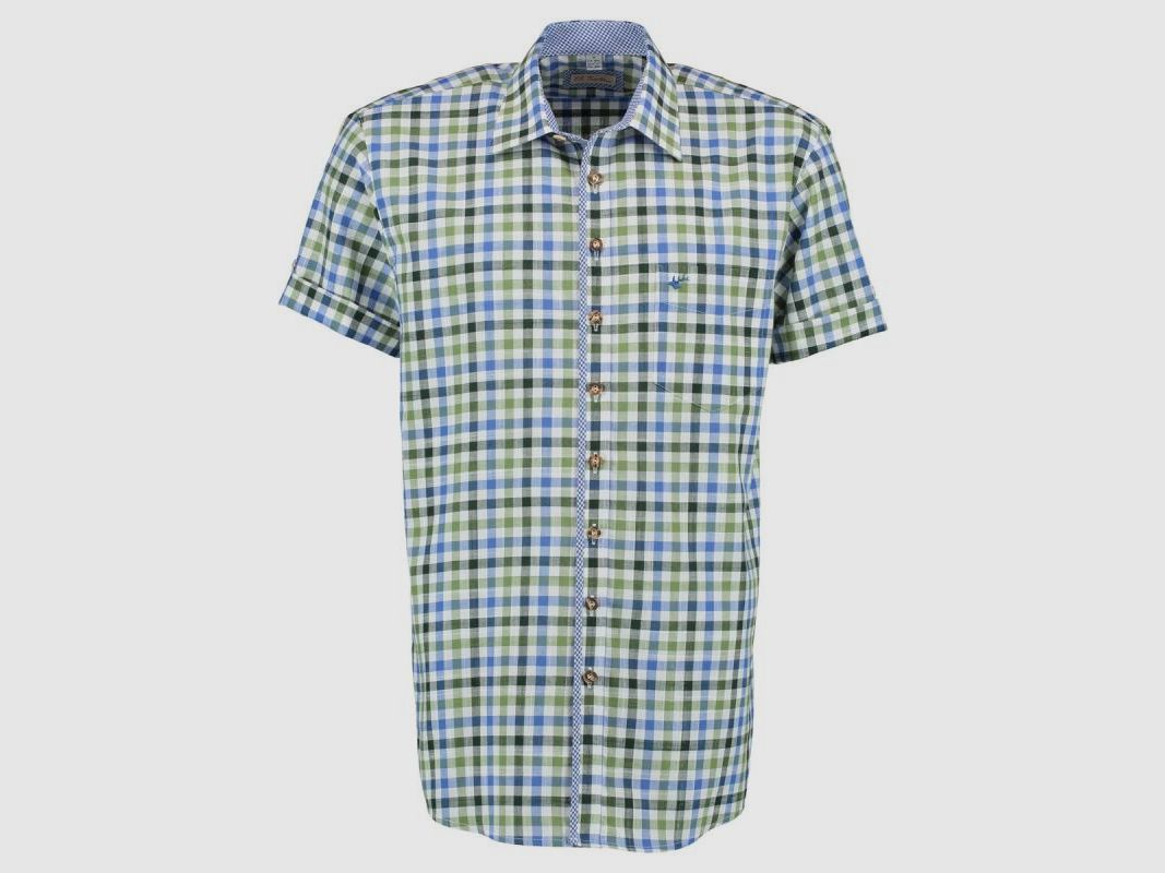 La chemise traditionnelle à manches courtes verte
