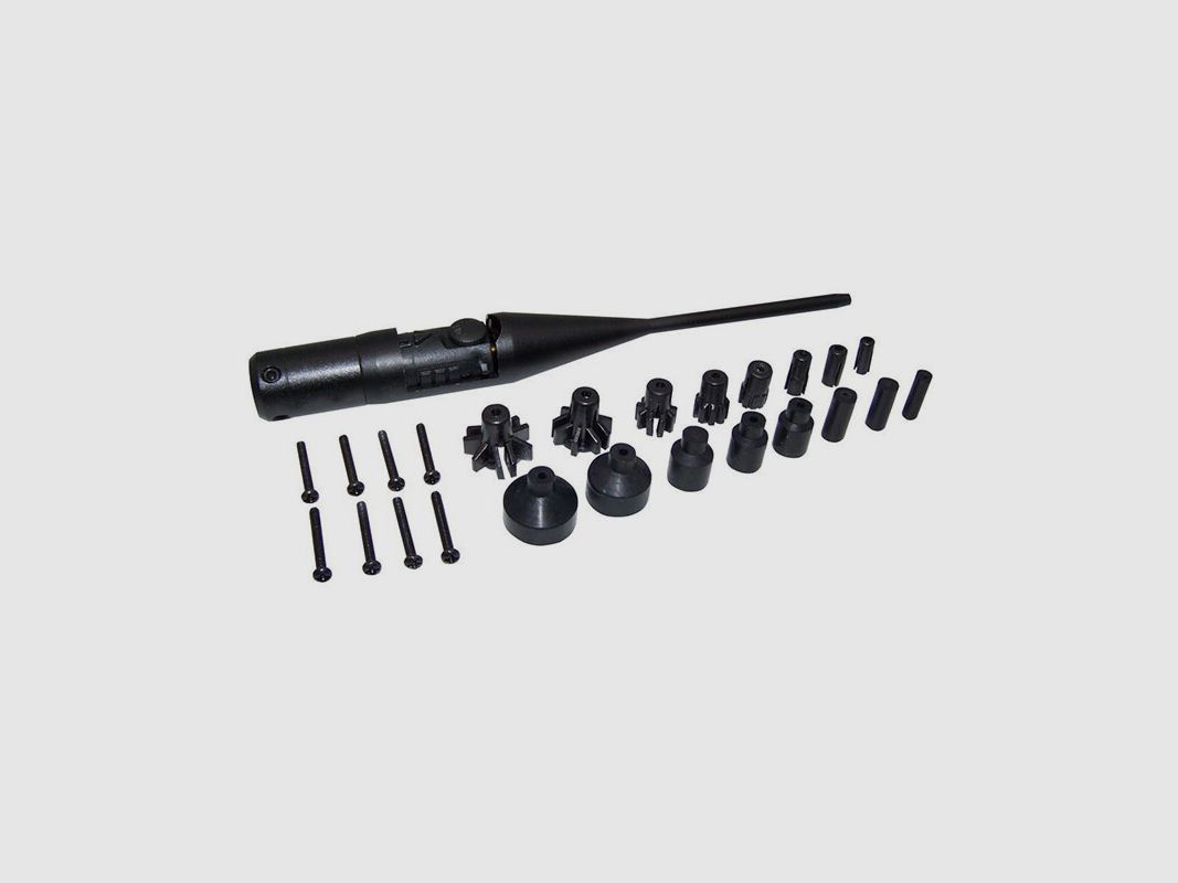 COLLIMATORE LASER UNIVERSALE CON 5 ADATTATORI PER CARABINA – 1 CACCIAVITE E 3 BATTERIE AG13, immagine 2 di 4