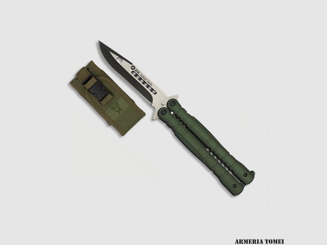 Messer – RUI K25 Balisong Griff Grün Klinge 10,3 cm, Bild 2 von 2