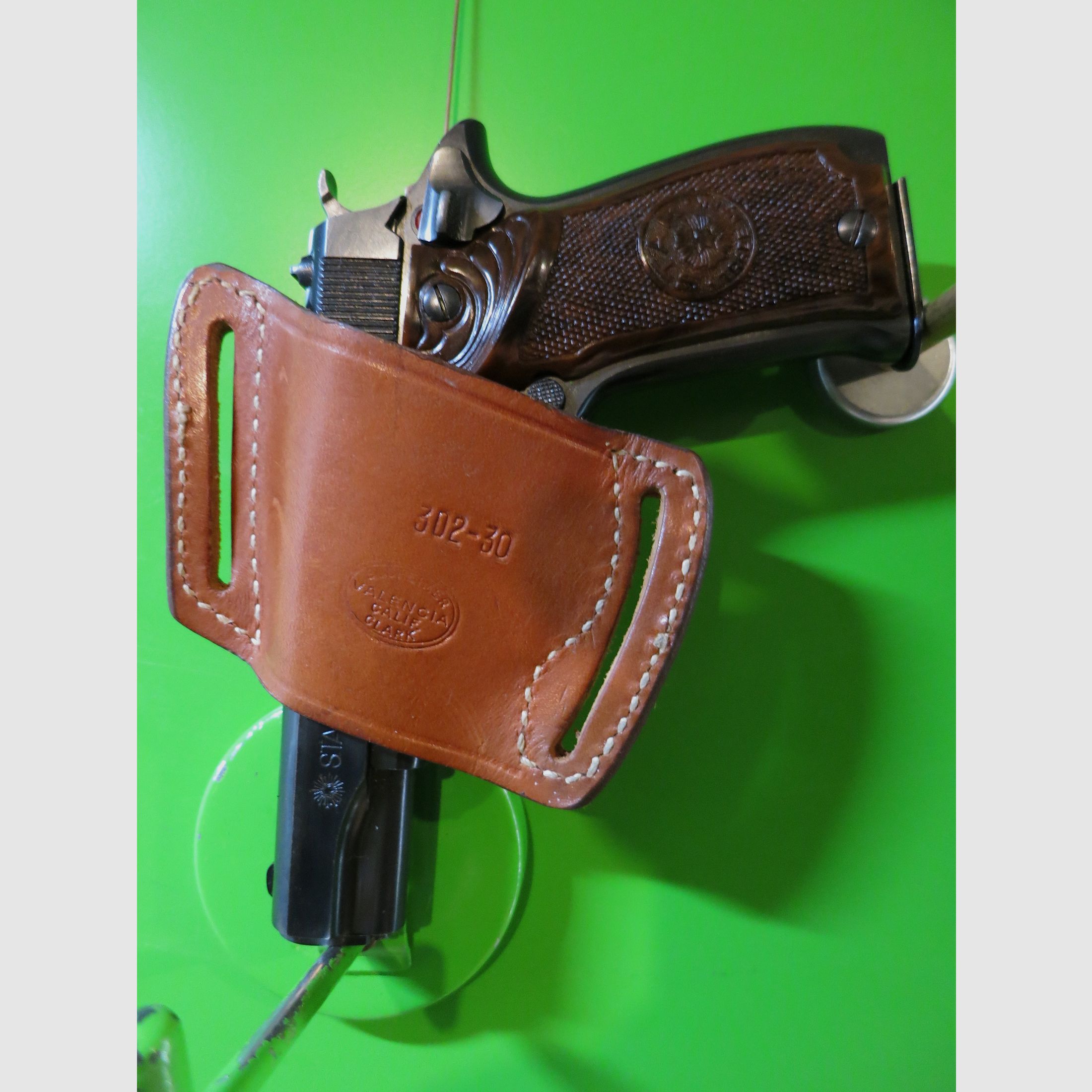 Pistolen-Holster BUCHEIMER 302-30, Hüftholster taktisch, z. B. halbautom Pistolen 7,65 mm Br., verdecktes Tragen, Bild 1 von 3