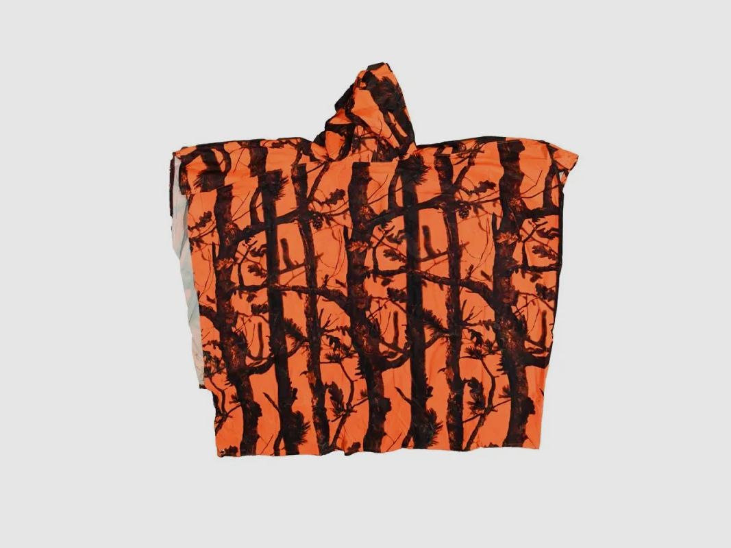 Wasserdichter Polyester-Poncho orange Einheitsgröße, Bild 3 von 9