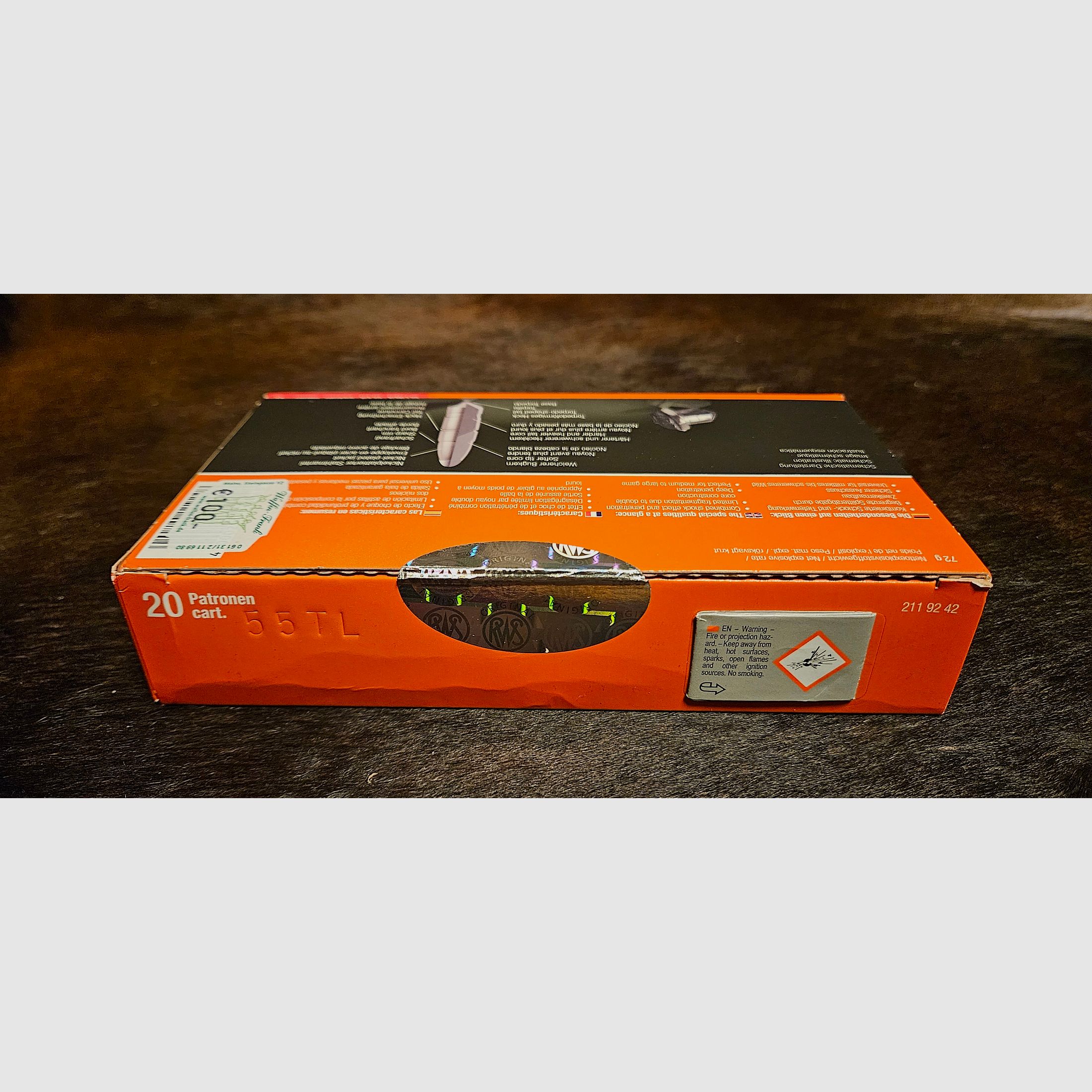 Munitionspaket RWS 9,3 x 62 Uni Classic 19g