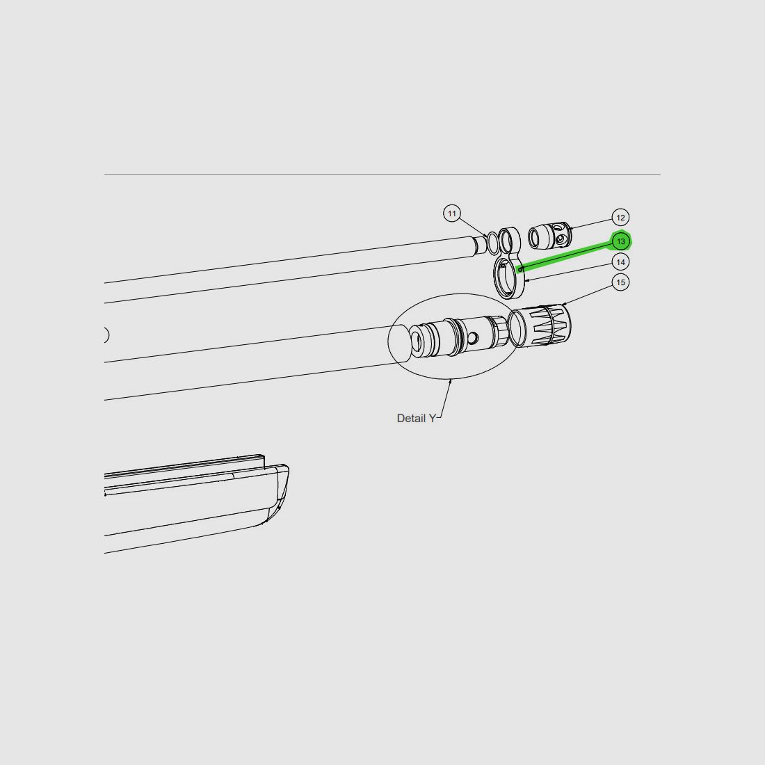 Sechskantmutter fĂĽr Haltering fĂĽr Pressluftgewehr Gamo Coyote, Ersatzteil