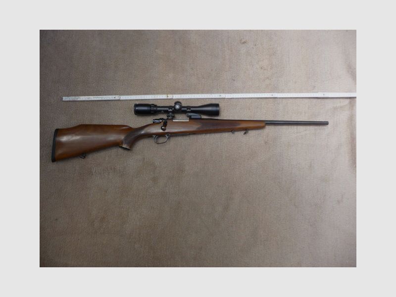 Mini Mauser Modèle Suhler Jagdhütte : Cal. .223 Rem., Longueur du canon env. 50 cm, Montage pivotant, ZF Bushnell 3-9x40 Abs. Duplex