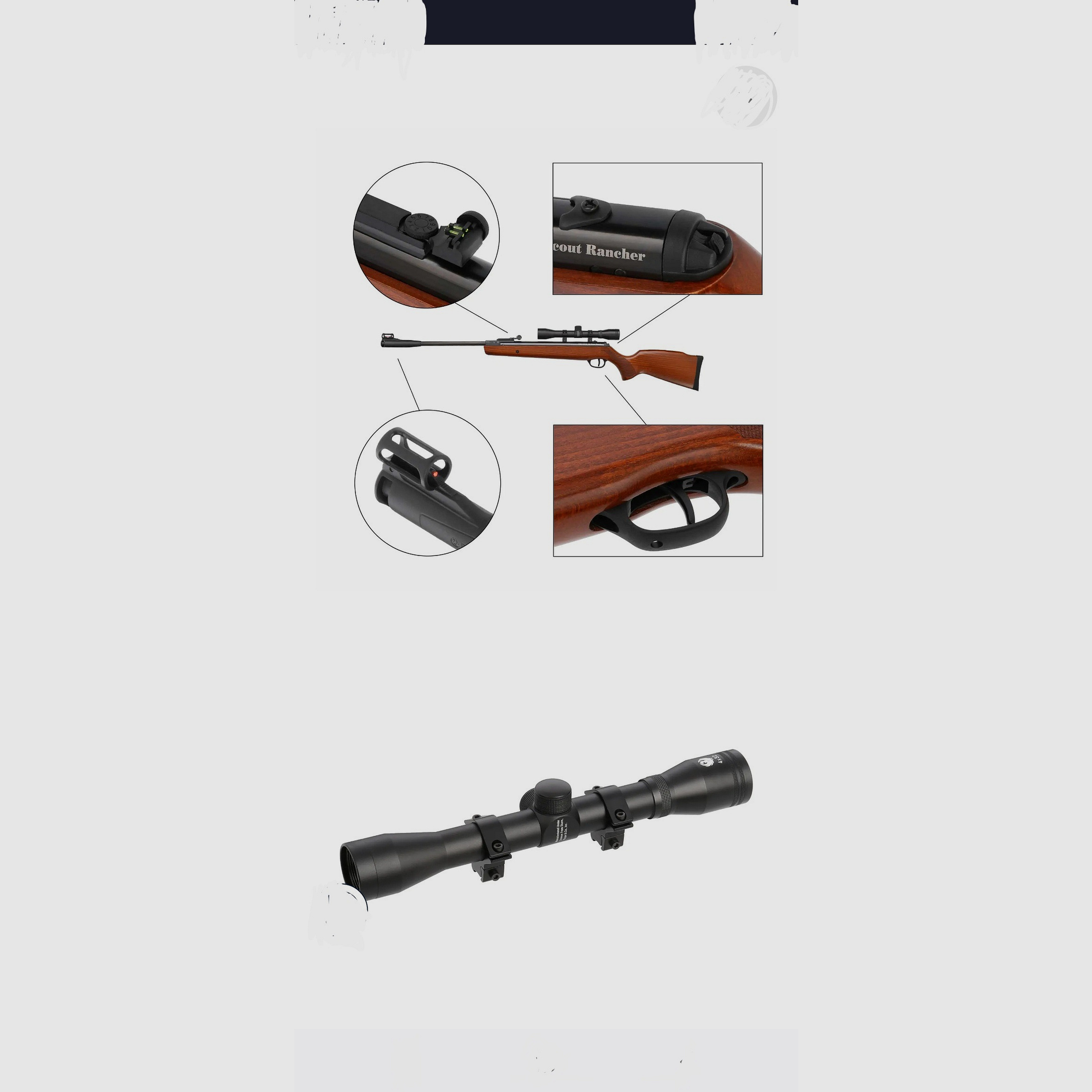 Luftgewehr Ruger Air Scout Rancher Kit - 4,5 mm Diabolo (P18)