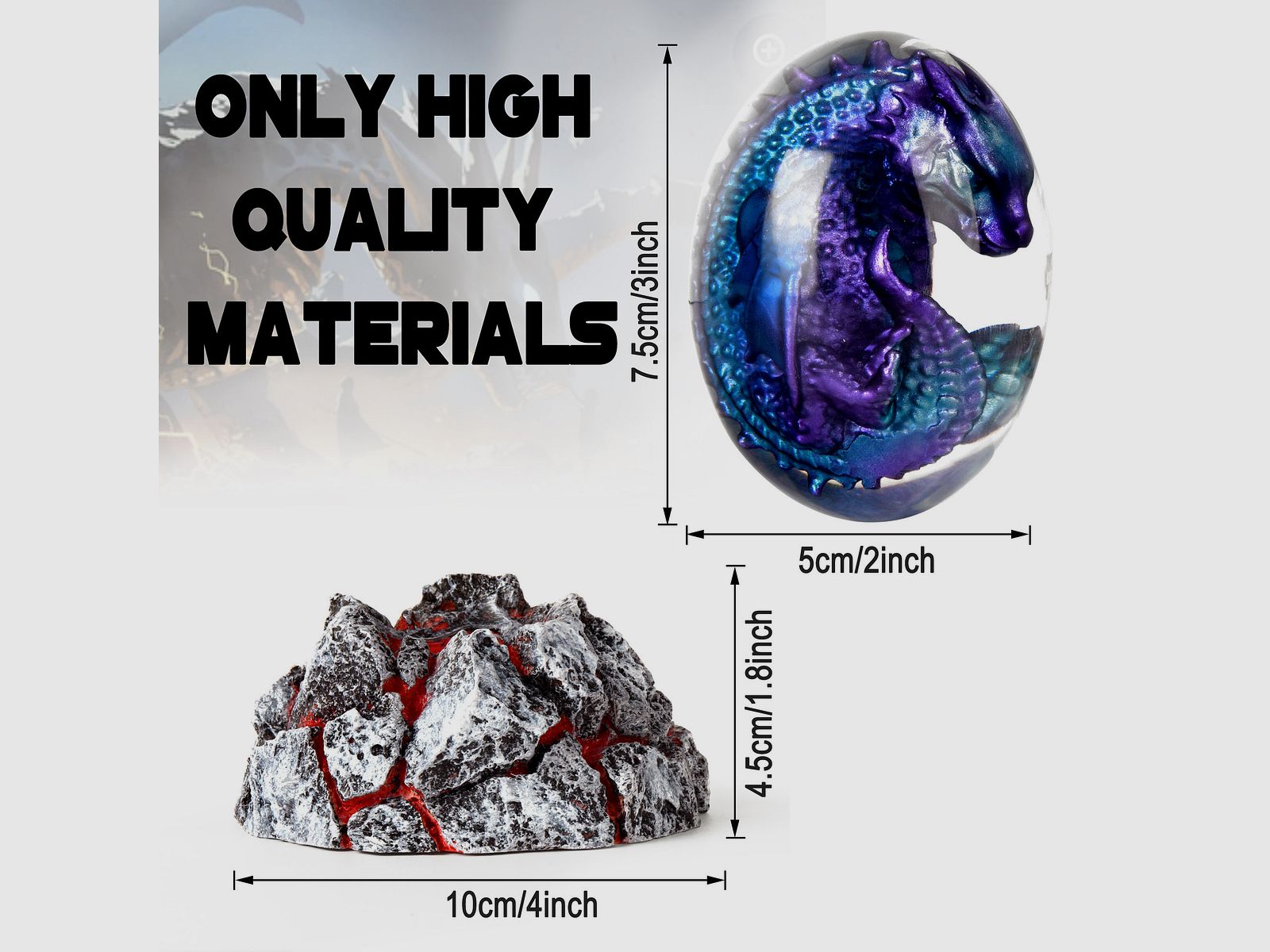 Lava Drachenei Lampe, blau | YLA-11735