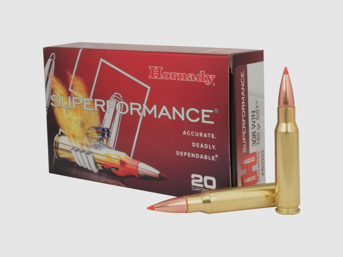308 Winchester Hornady SUPERFORMANCE® 150 gr SST® VE20
