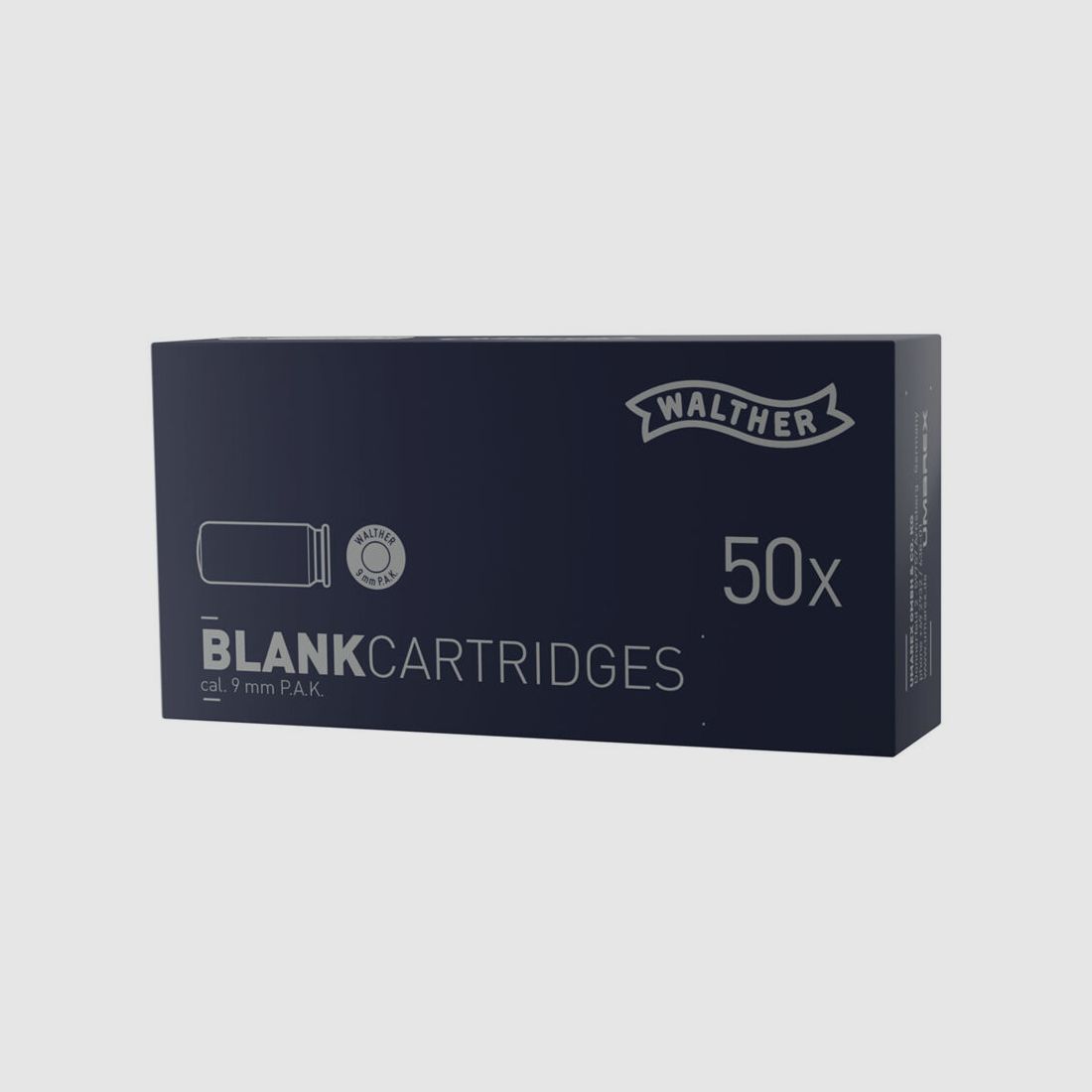 Cartouches à blanc Walther 9 mm P.A.K. - 50 pcs.