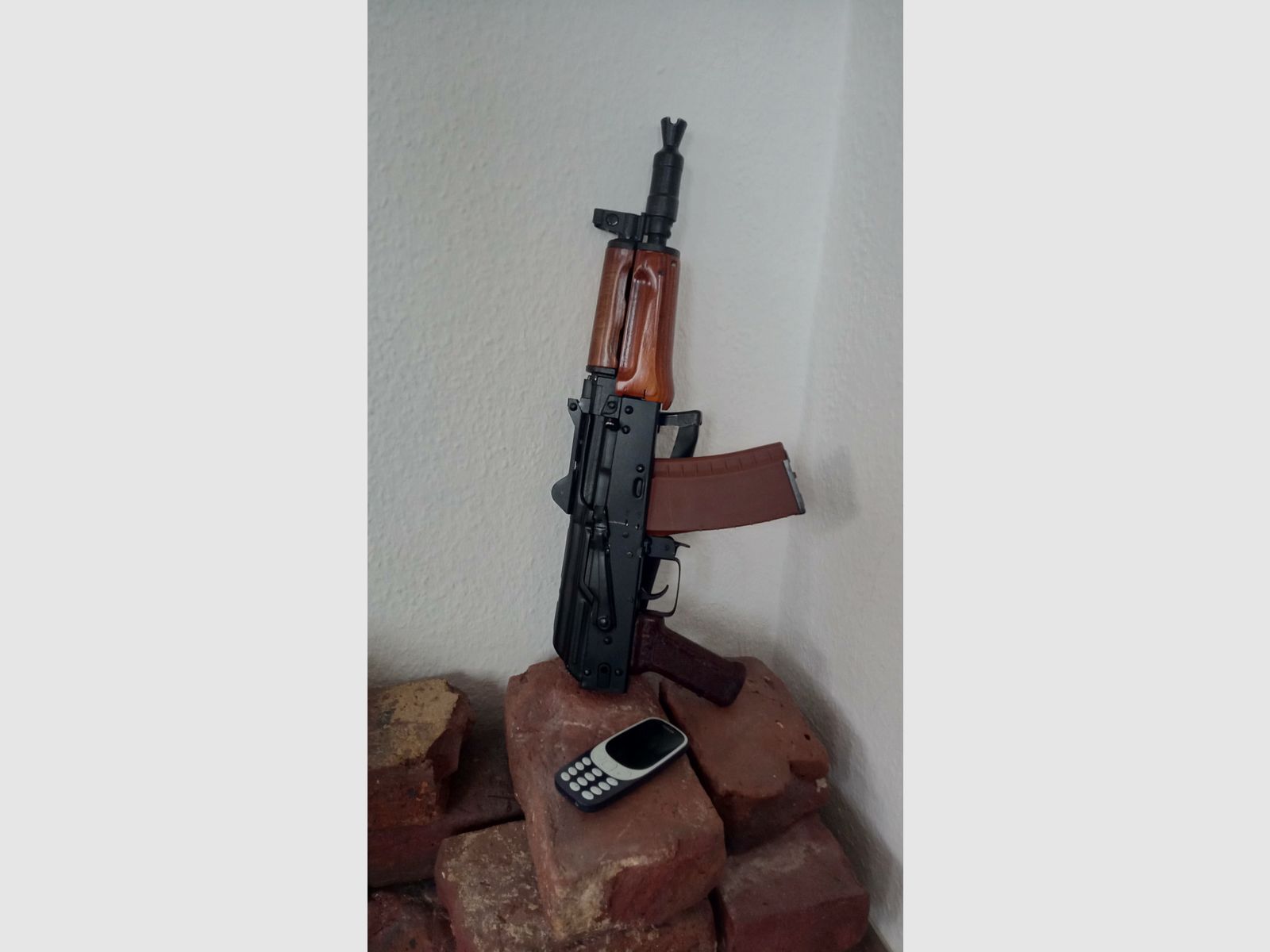 Vollstahl Co2 Yunker AKS-74u Deko von MWM Gillmann mit echten Teilen wahlweise mit Plum   // AKSU Krinkov / russ-guns-de / 4,5mm BB