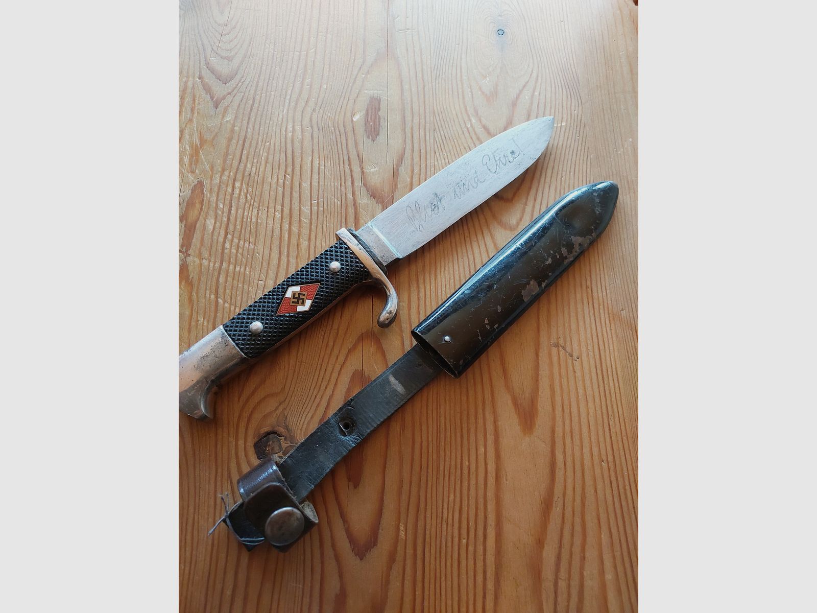 HJ travel knife with motto RZM M7/51 1938