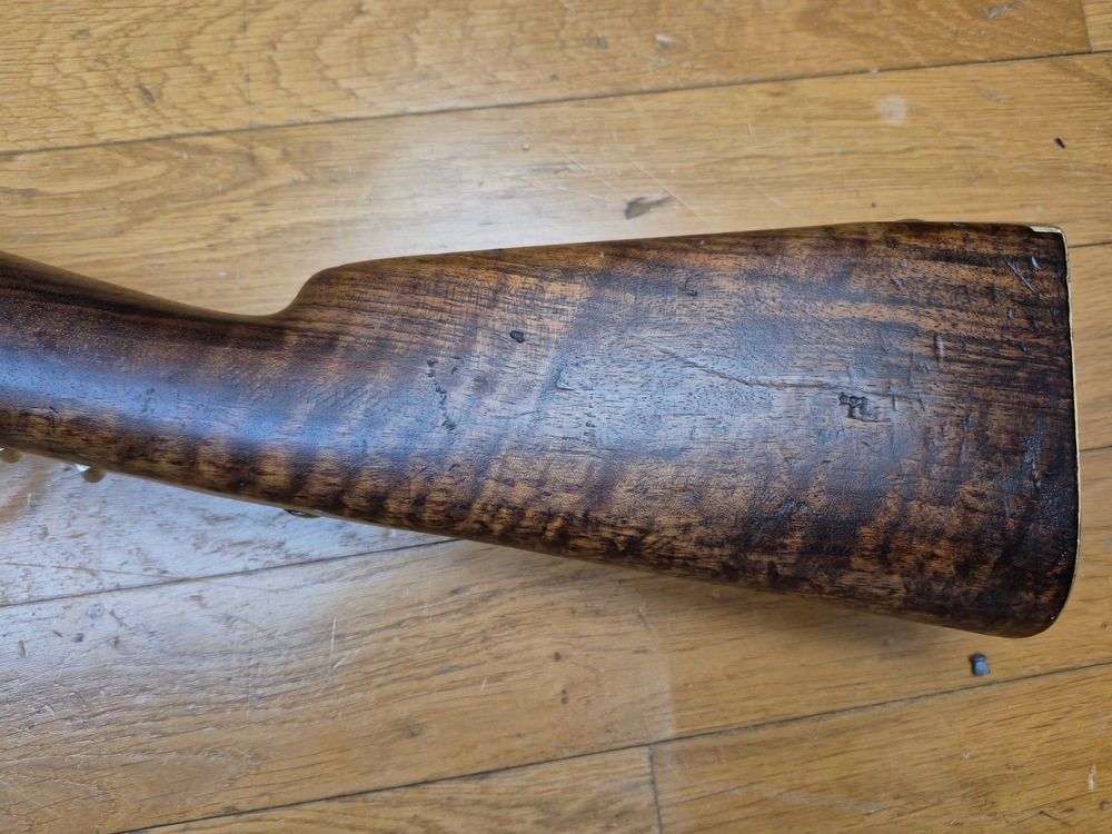 Seltenes Infanteriegewehr Marine Modell 1842 T (nicht T bis) – Königliche Manufaktur Tulle 1847 – Modifiziert mit Zügen und repariert in Tulle 1861 – Gut lesbares Emblem und homogener Zustand – Wunderschönes Holz mit schönen Stempeln – Guter Lauf und mechanischer Zustand – TBE+, Bild 36 von 43