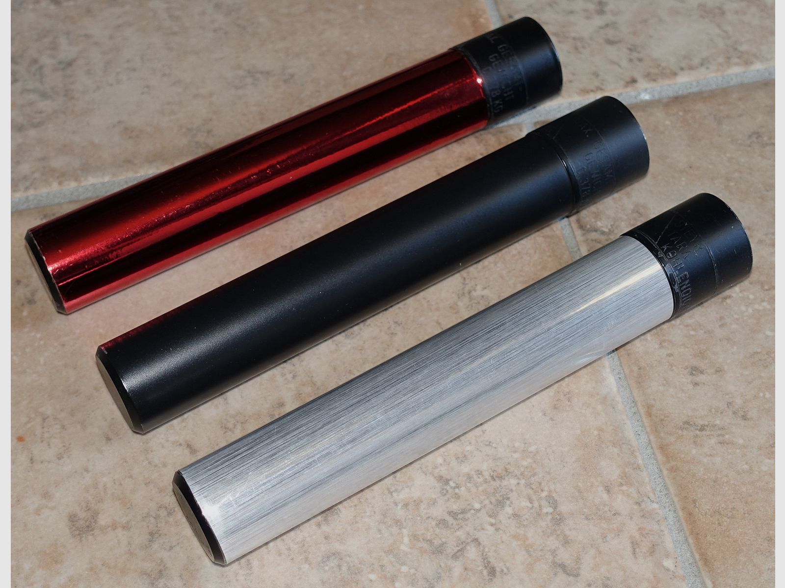 3 pièces de cartouches Steyr + raccord CO2 Steyr, ressort et vis de décharge