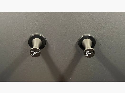 2er-Set Kurzwaffenhalter für Waffenschrank: Magnetisch! Stark!