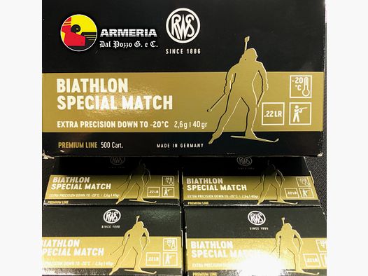 RWS CARTUCCE CAL .22LR BIATHLON SPECIAL MATCH 40 GN