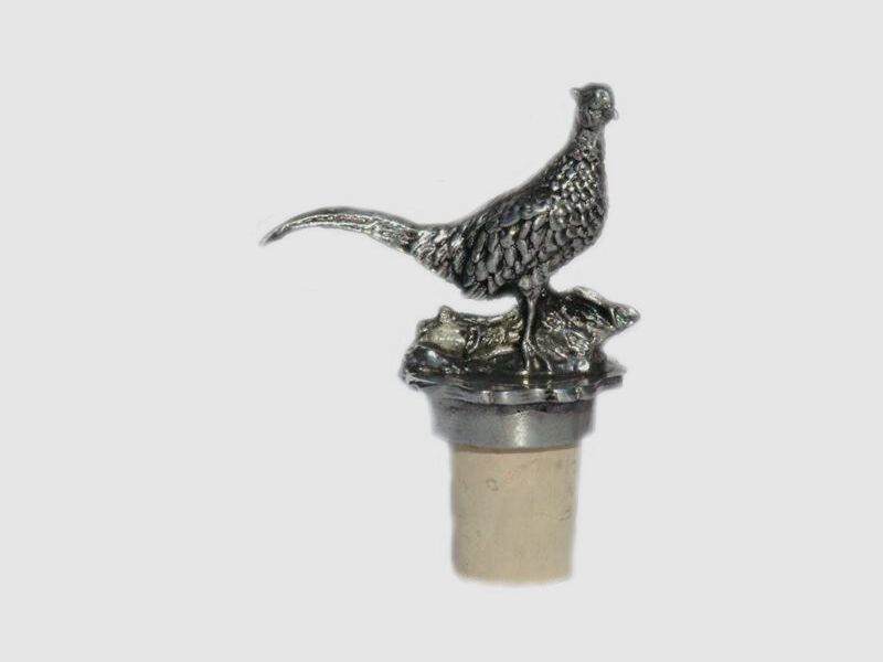 Accessoires Lovergreen motif faisan sur souche de bouleau en bouchon de bouteille de vin