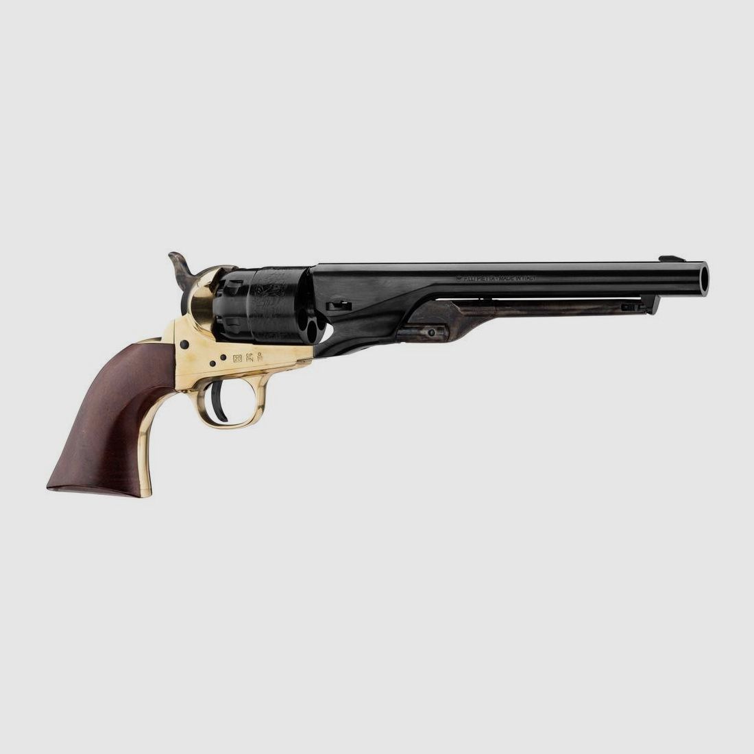 Colt 1860 Pietta Army Messing Revolver Kaliber .44 - Authentieke Replica - Nauwkeurige Details - Voor Collectie en Historisch Schieten, afbeelding 1 van 4