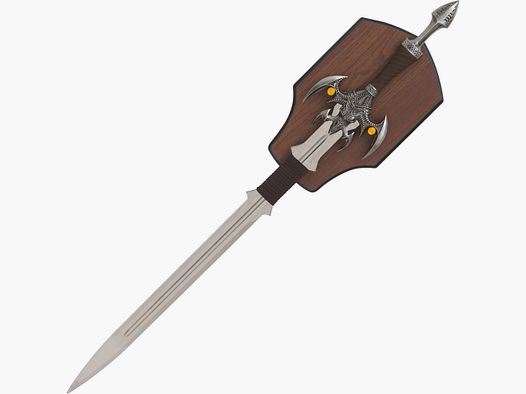 Fantasy sword with shaped dragon skull