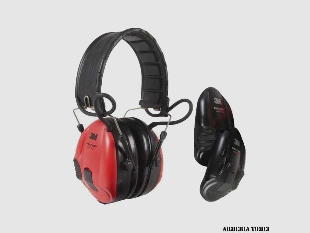 CASQUES DE PROTECTION AUDITIVE – 3M PELTOR SPORTAC – ROUGE / NOIR