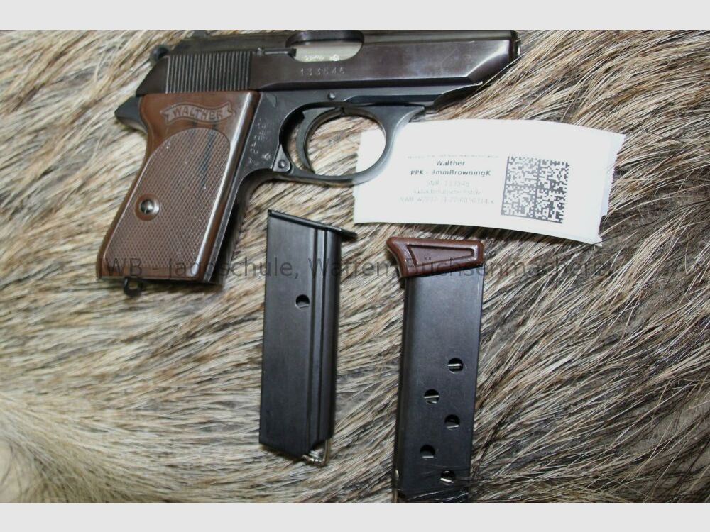 Walther PPK im Original-Karton mit 2 Magazinen 9mmBrowningK