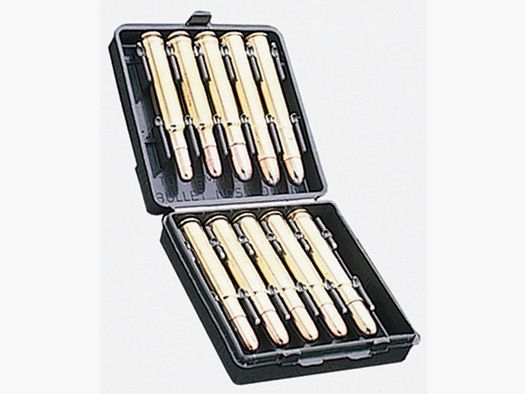MTM scatola per cartucce BUF-10-70 marrone pieghevole per 10 cartucce .378 Wby. - .500 Nitro Express