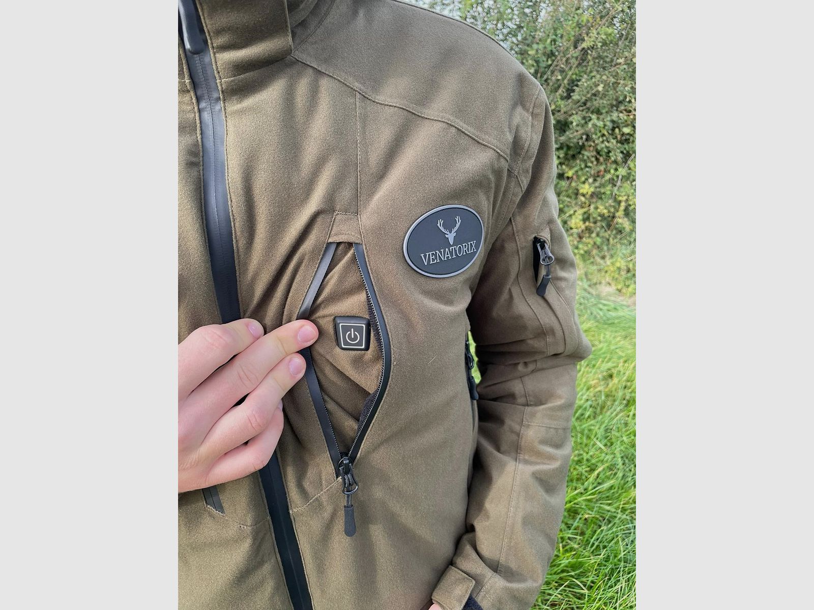VENATORIX Verwarmde Jacht Jas Groen 'Pirsch' Unisex, afbeelding 2 van 11