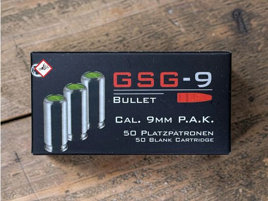 German Sport Guns Cartucho de Salva GSG 9 - 9mm P.A.K. 50 Disparos