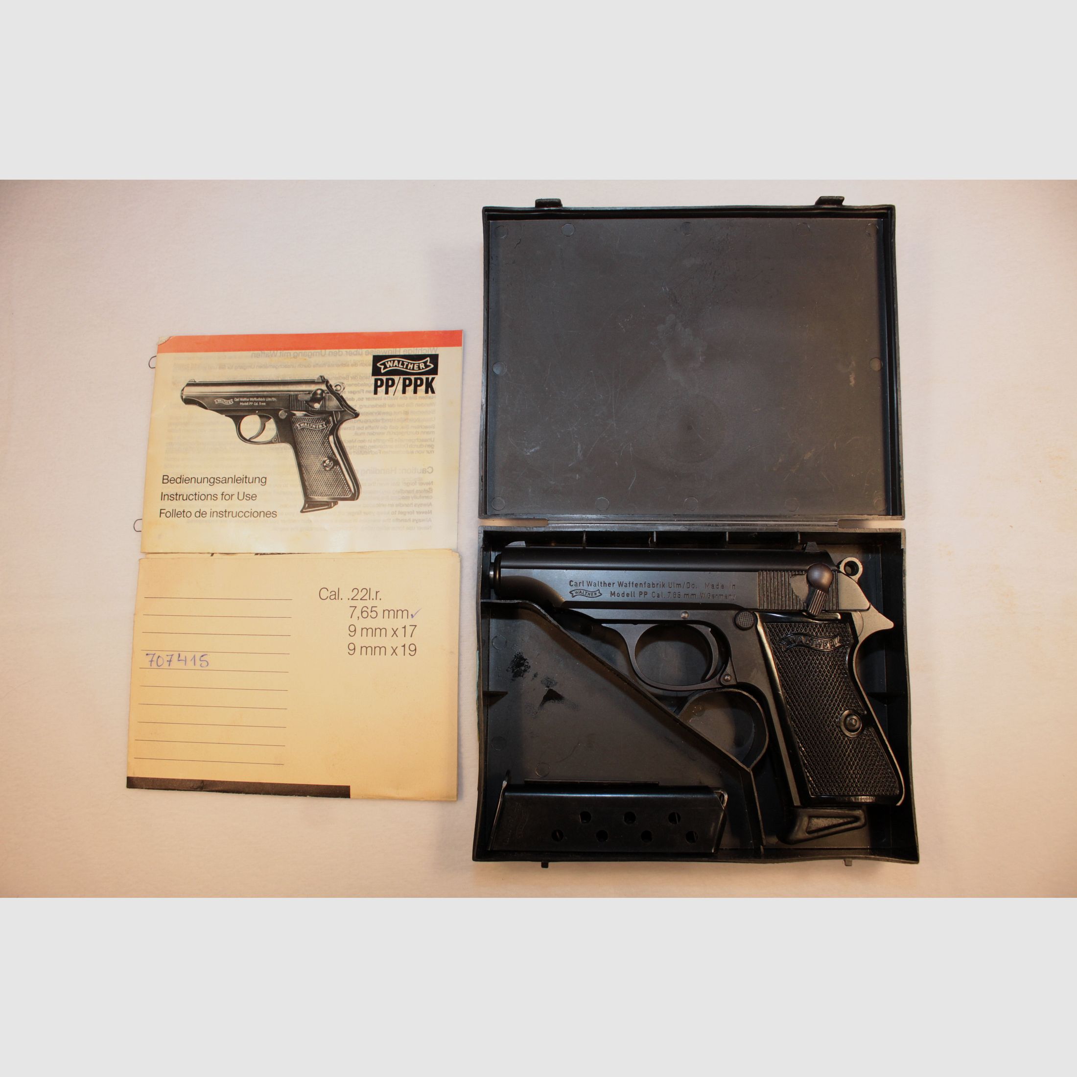 Walther Model PP en calibre 7,65 Browning.