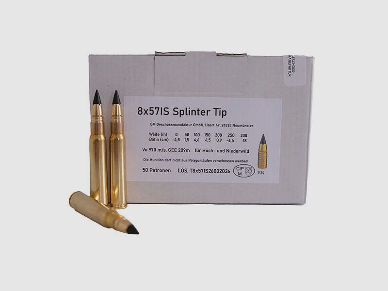 Geschoss-Manufaktur 8x57IS Splinter Tip 8,2g, Bild 2 von 2