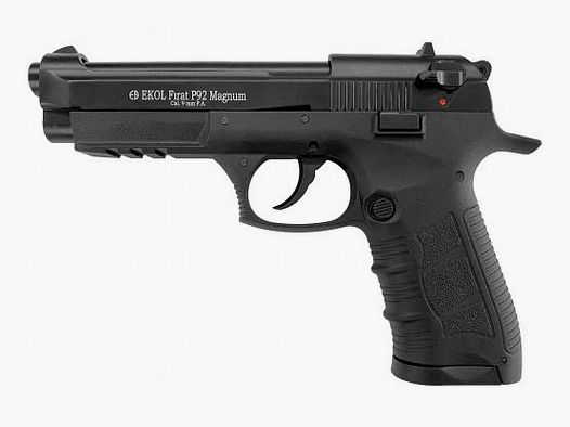 EKOL Firat P92 Magnum Negro 9mm P.A.K. - Pistola de señal de gas Schreckschuss