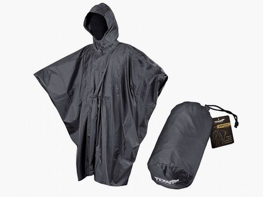 Black ripstop poncho