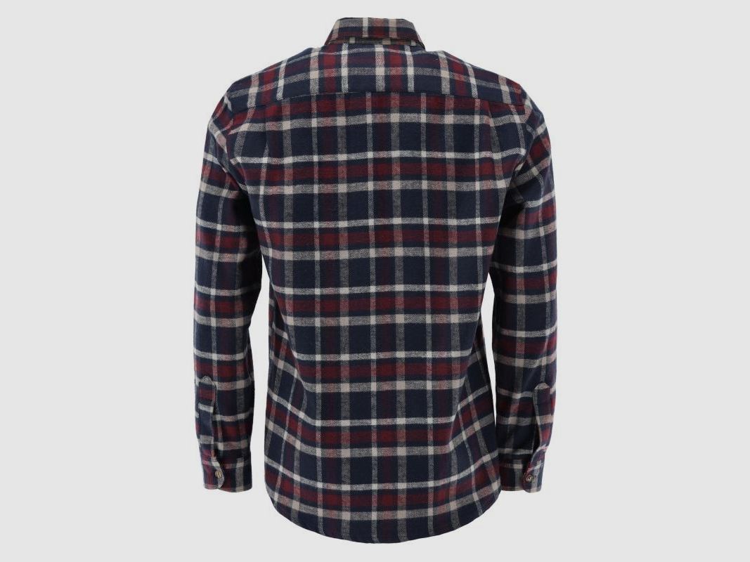OS TRACHTEN flannel shirt checkered red / blue, image 2 of 3