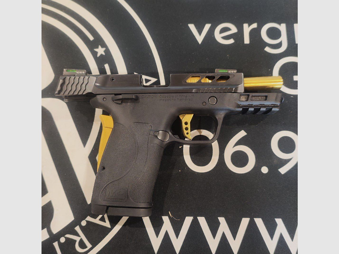 Pistola S&W M&P 380 Shield M2.0 Performance Center Gold Ported Barrel usato, immagine 7 di 7