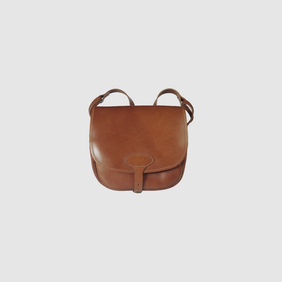 JAGDTASCHE Classik aus aus Sattelleder mit Vortasche Braun