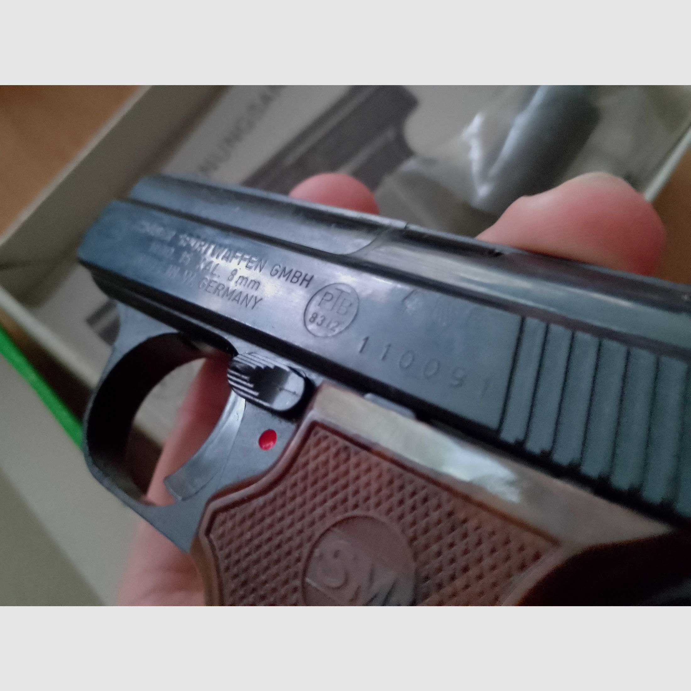 Stary Rhöner SM 15 kal. 8 mm huk w PTB 83/2 z opakowaniem!