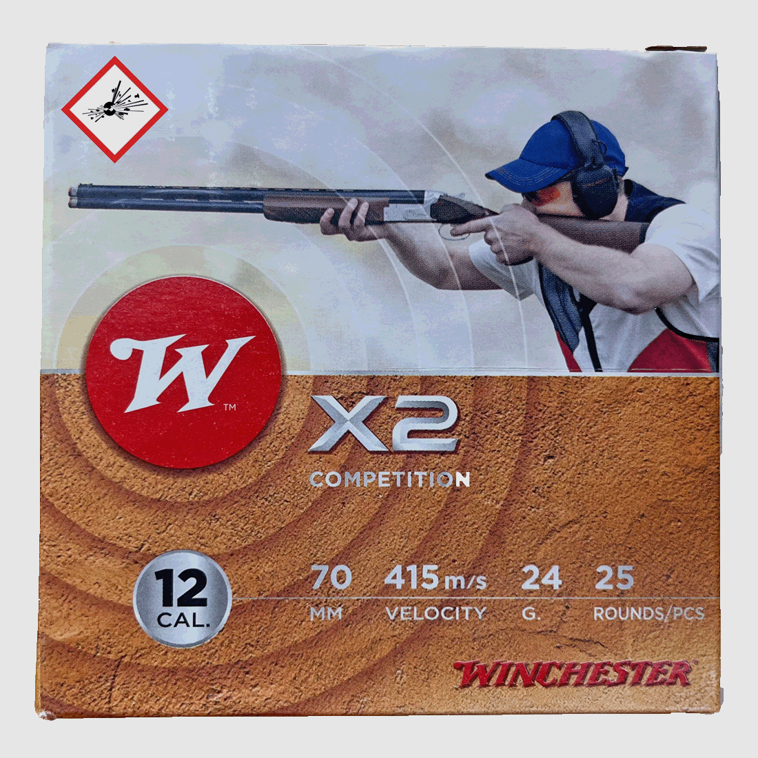 Winchester Flintenpatrone X2 Competition 12/70 24G 2,4mm