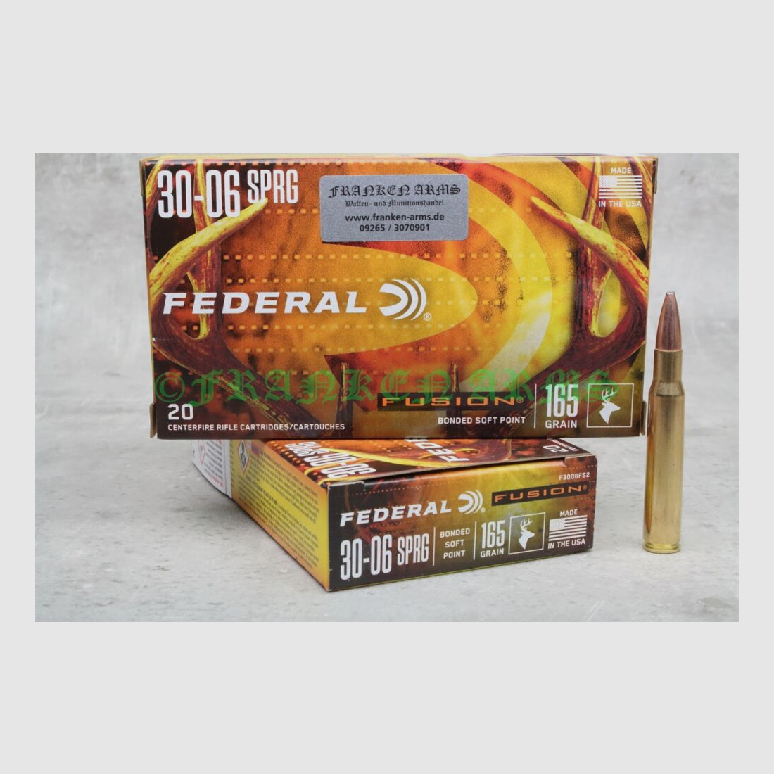 Federal	 Premium .30-06 Spr. Fusion 165gr. 10,7g 20 Stück Staffelpreise