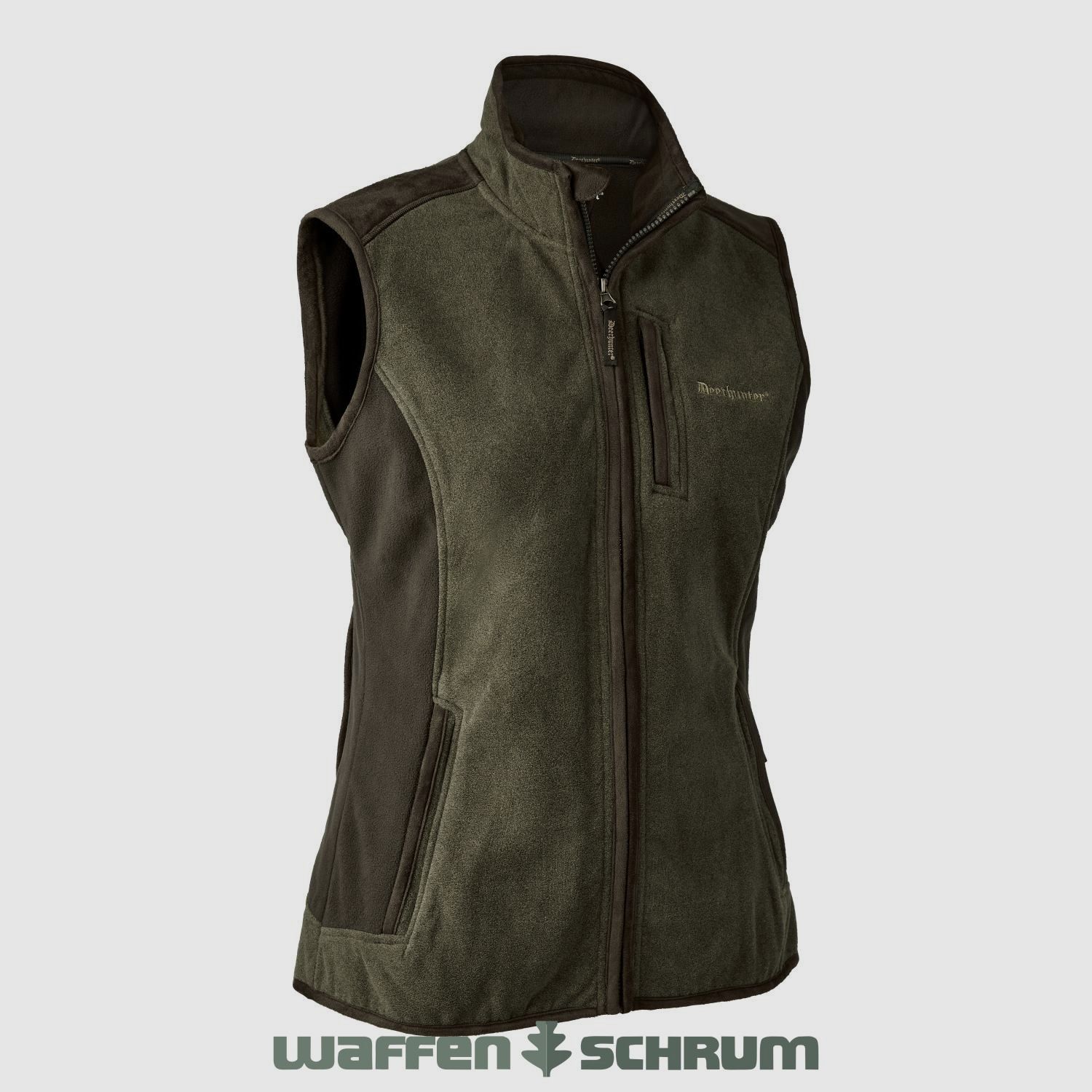 Gilet in pile Deerhunter Pam Bonded Verde Grafite Mélange