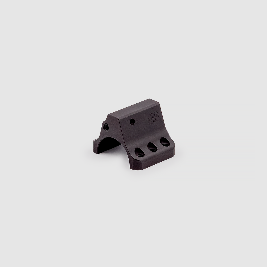 JP verstellbares Gasblock aus zwei Teilen mit Stopp, 0,750 Bohrung, schwarz Edelstahl, Low-Profile, Bild 2 von 3