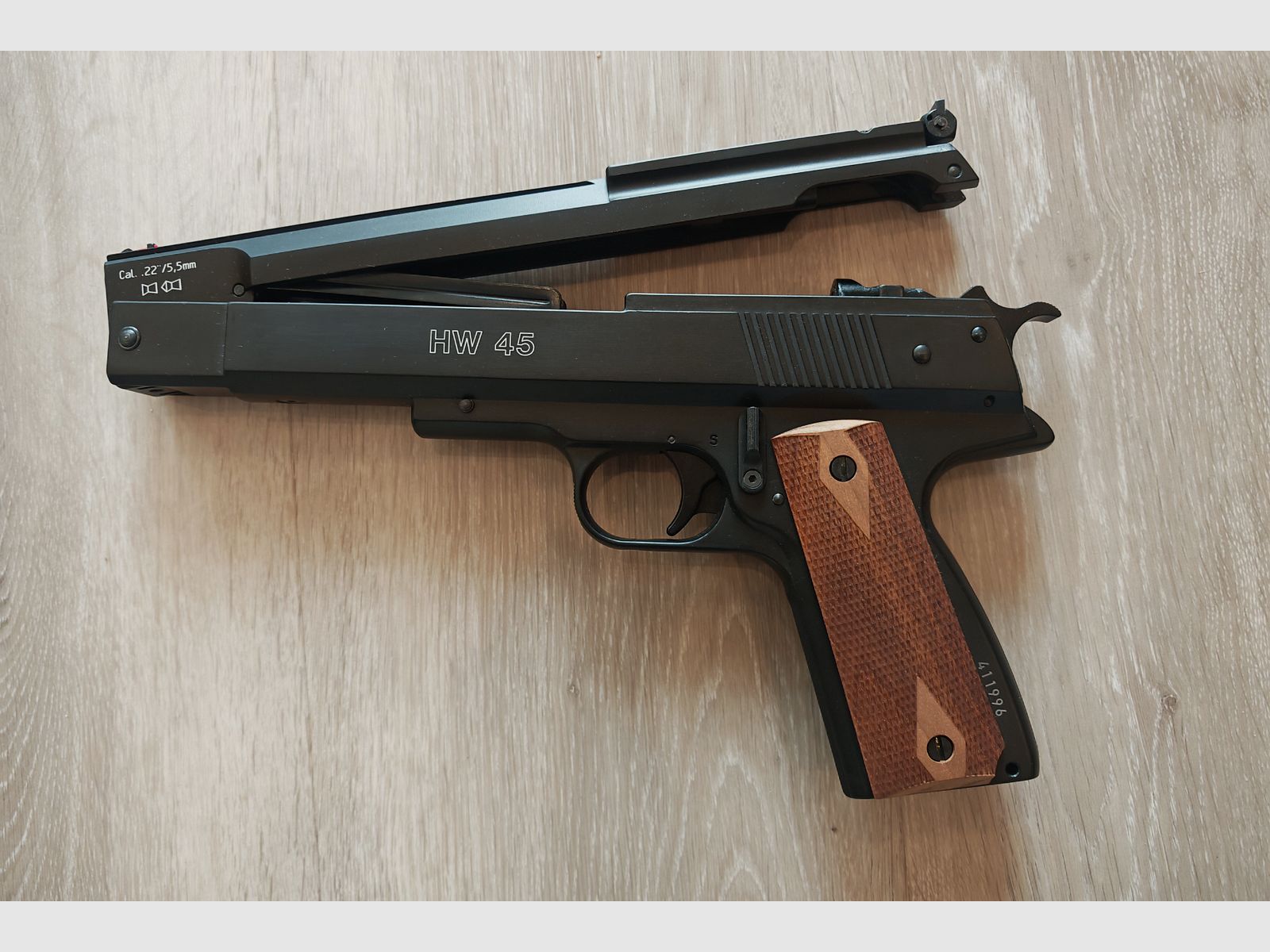 Weihrauch HW 45 pistolet à air comprimé 5,5 mm Diabolo comme neuf