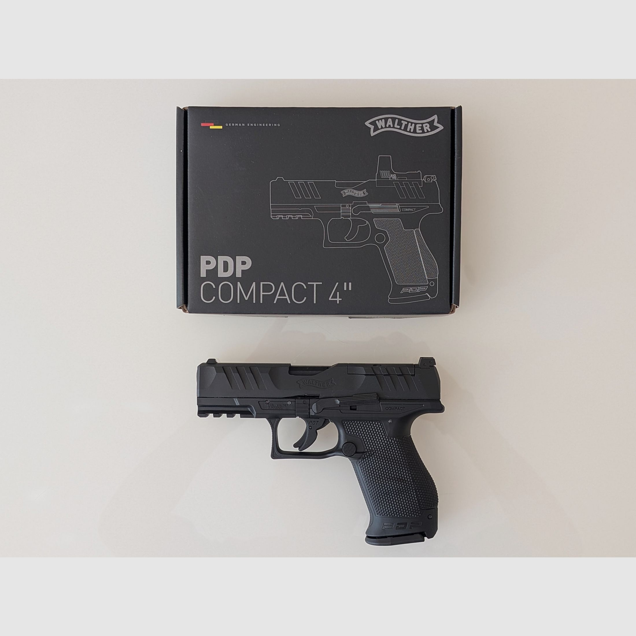 Walther PDP Compact 4" 4,5 mm (.177) BB, CO₂, < 3,0 J, Optics Ready