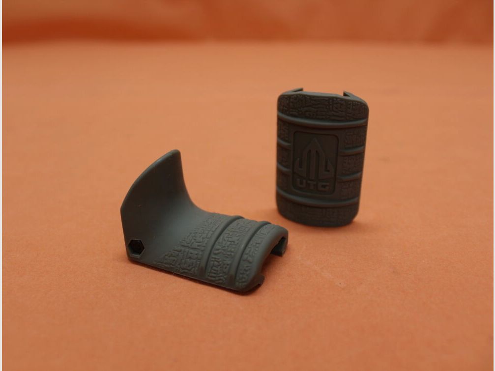 UTG - Leapers UTG Tactical Hand Stop Kit (RB-HS01D) FDE incl. Full Profile Rubber Rail Guard/ Handstop with rail cover