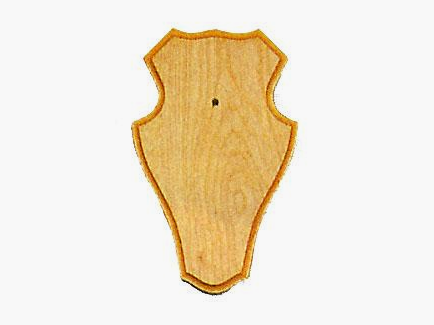 Trofeeplank Ree 19x12cm afgerond licht incl uitsparing 5st (eik)
