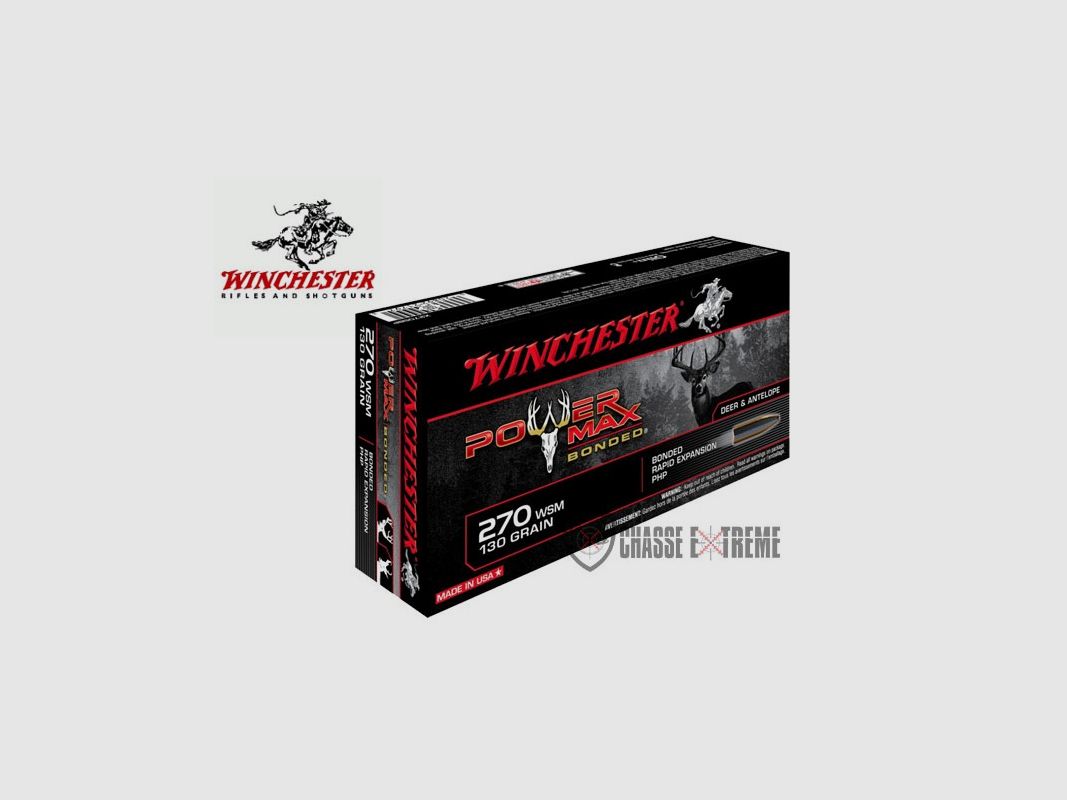 20 Patronen WINCHESTER Kal. 270 WSM 130gr Power Max Bonded, Bild 1 von 2