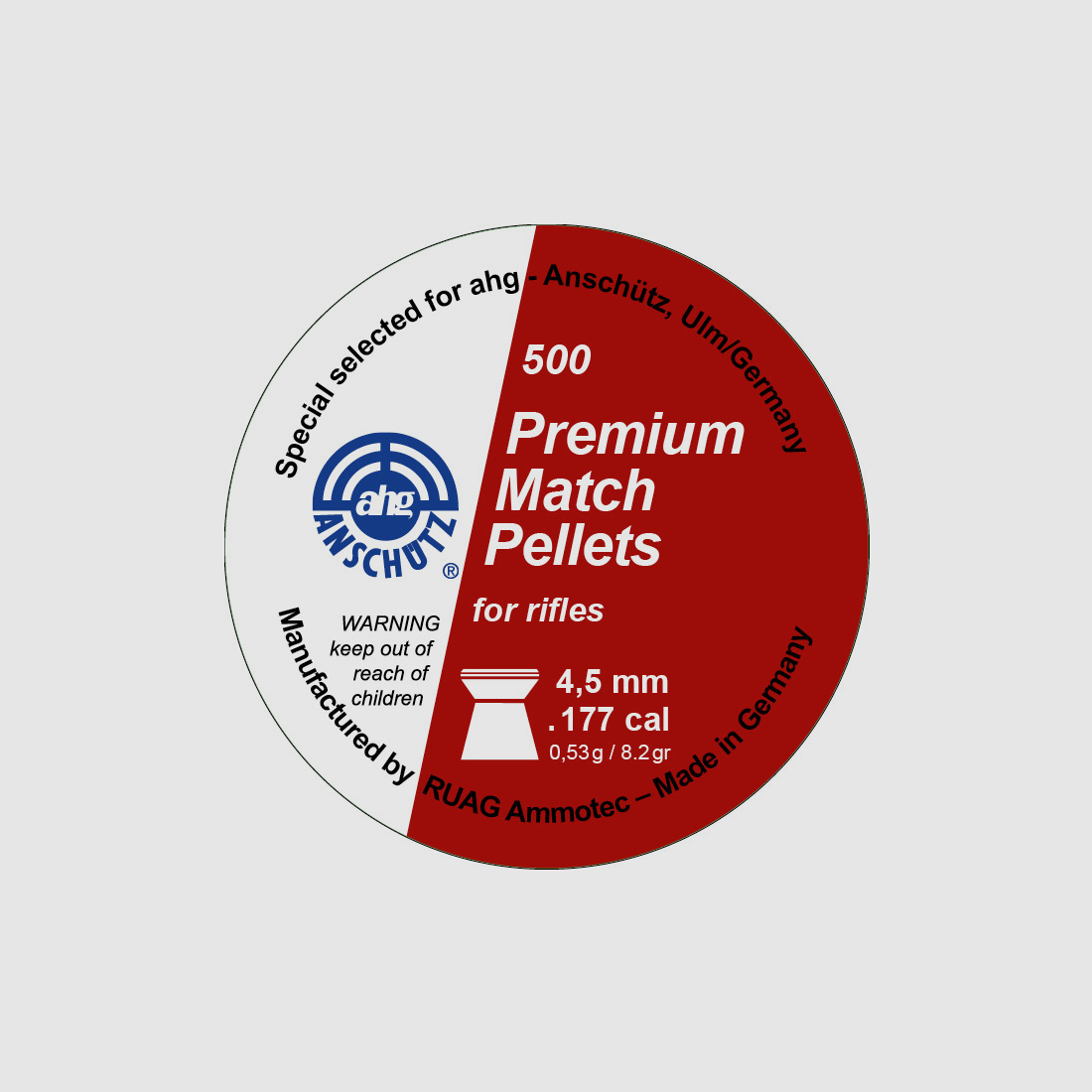 ahg-Premium MATCH Pellets 500 piezas LG